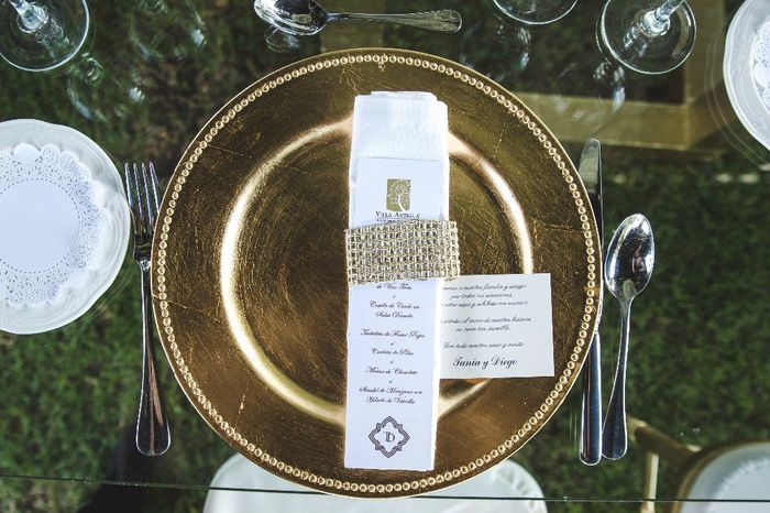 menú y agradecimiento