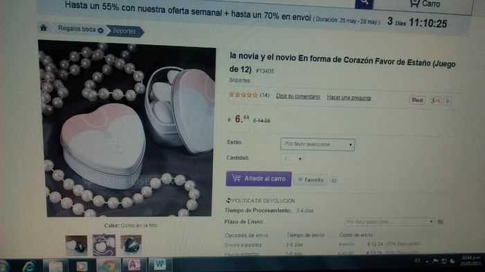 Duda con cajitas para dulces de novio y novia - 1