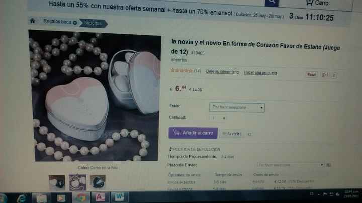 Duda con cajitas para dulces de novio y novia - 1