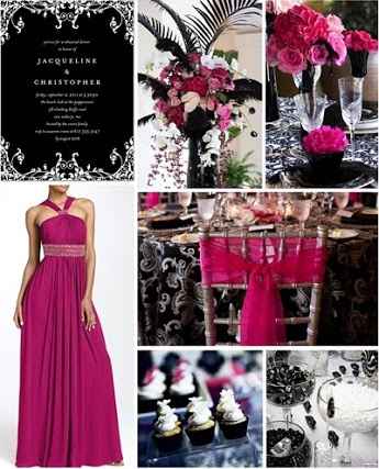 Ayuda chicas ideas para boda combinacion blanco negro y rosa - 3