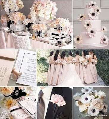 Ayuda chicas ideas para boda combinacion blanco negro y rosa - 1