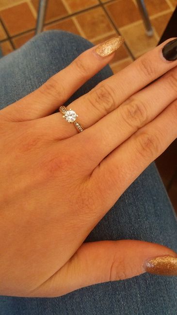  ¿blanco o amarillo? Anillo de compromiso - 1