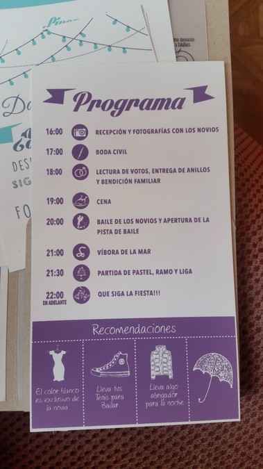 Itinerario de boda - 2