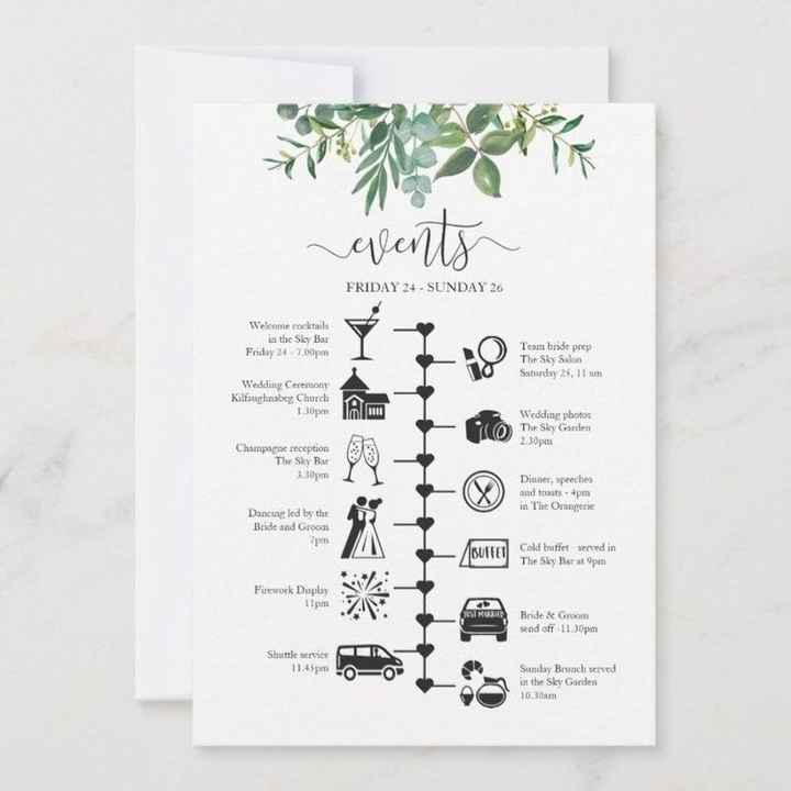 Itinerario de boda - 3