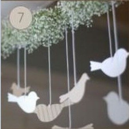 DIY: Guirnalda de palomas para boda