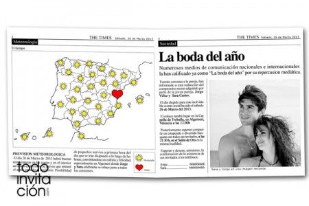 Invitaciones todo en 1 para la boda