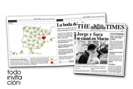 Invitaciones todo en 1 para la boda