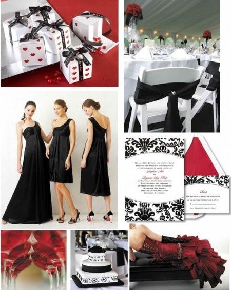 Club de la novia blanca negra y roja