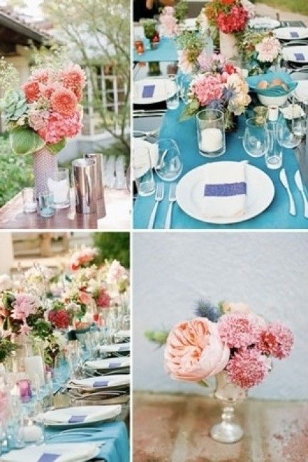 Combinación de colores para una boda color azul