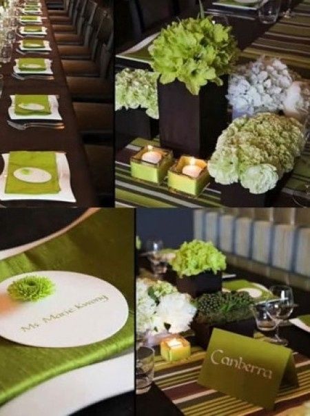 Combinación de colores para una boda color café