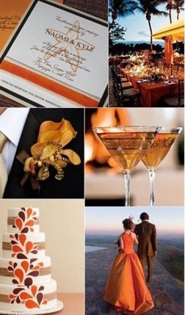Combinación de colores para una boda color café