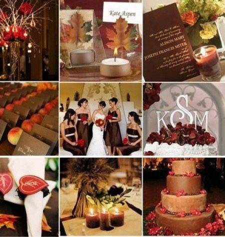 Combinación de colores para una boda color café