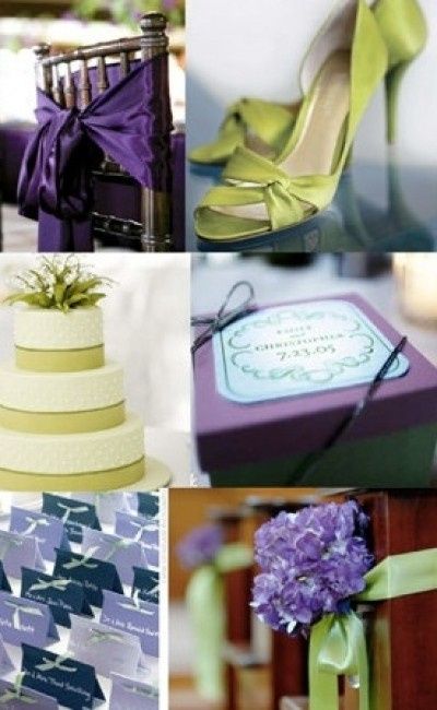 Combinación de colores para una boda color morado