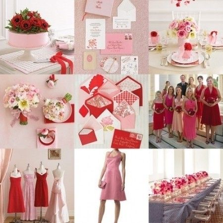 Combinación de colores para una boda color rojo