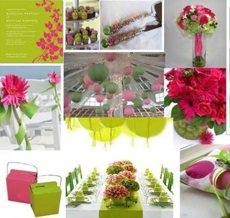Combinación de colores para una boda color rosa