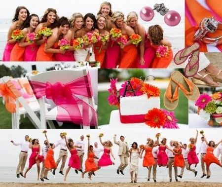 Combinación de colores para una boda color rosa