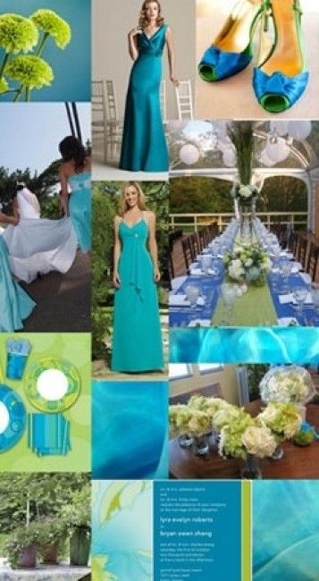 Combinación de colores para una boda color turquesa