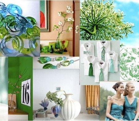 Combinación de colores para una boda color verde