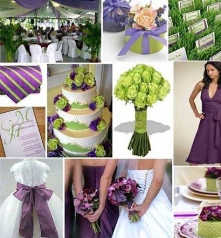 Combinación de colores para una boda color verde