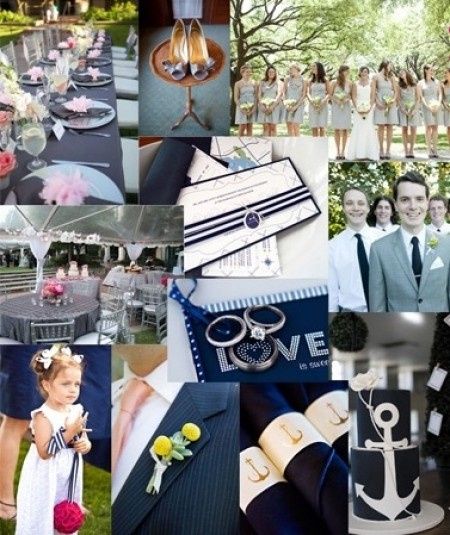 Combinación de colores para una boda color gris