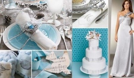 Combinación de colores para una boda color Plateado