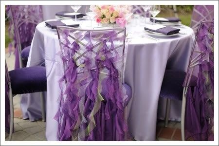 Detalles morados para sillas