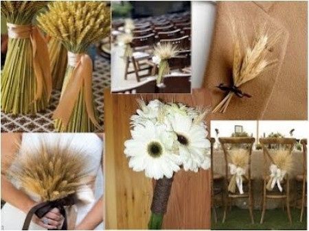 Boda Decoración con Trigo