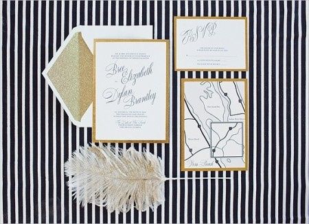 Inspiración para una boda de color Negro y Dorado