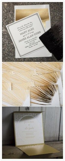 Inspiración para una boda de color Negro y Dorado