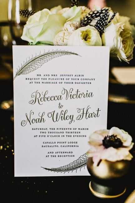 Inspiración para una boda de color Negro y Dorado