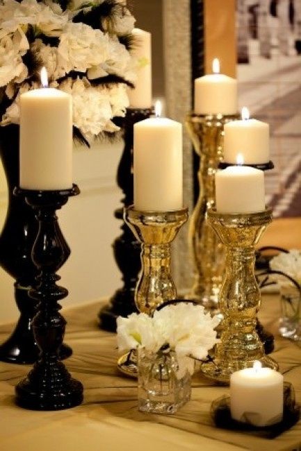 Inspiración para una boda de color Negro y Dorado