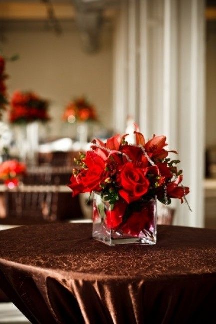 Inspiración para una Boda de color Chocolate con Rojo