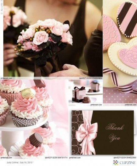 Inspiración para una Boda de color Chocolate con Rosa