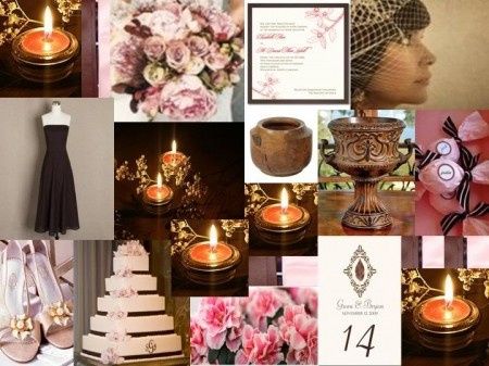 Inspiración para una Boda de color Chocolate con Rosa