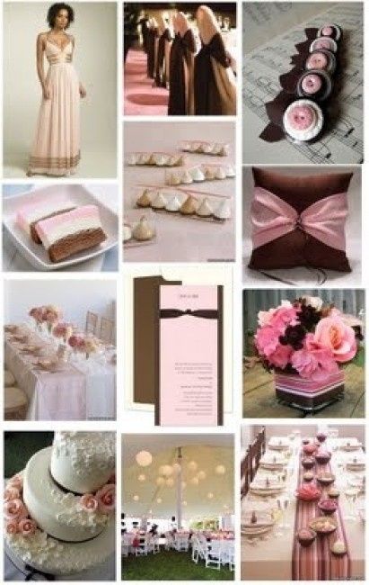 Inspiración para una Boda de color Chocolate con Rosa