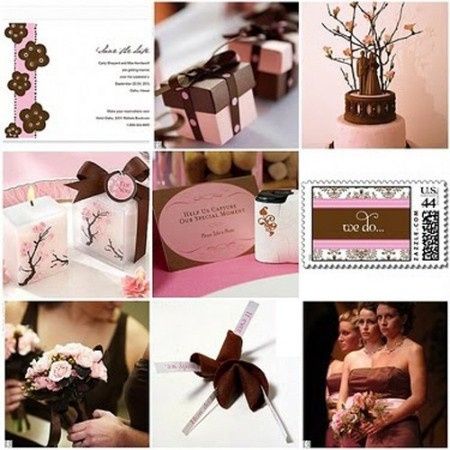 Inspiración para una Boda de color Chocolate con Rosa