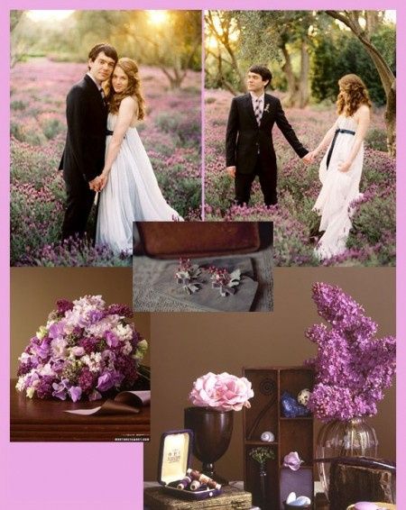 Inspiración para una Boda color Chocolate y Morado o Lavanda