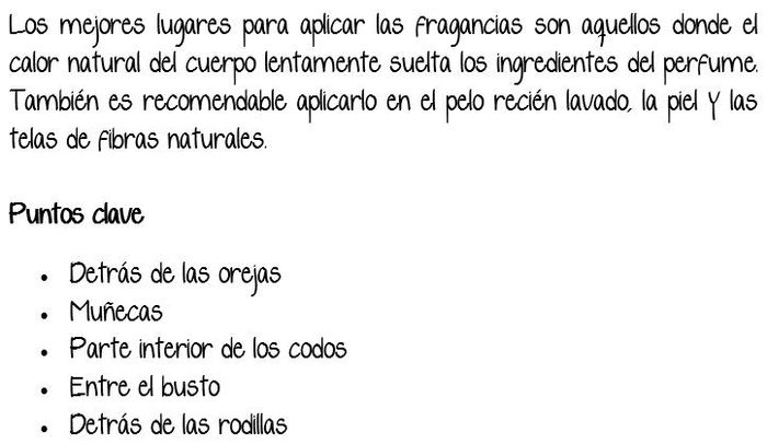 Tips para aplicarte el perfume