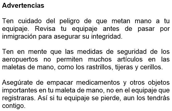 Como empacar para un viaje en avión