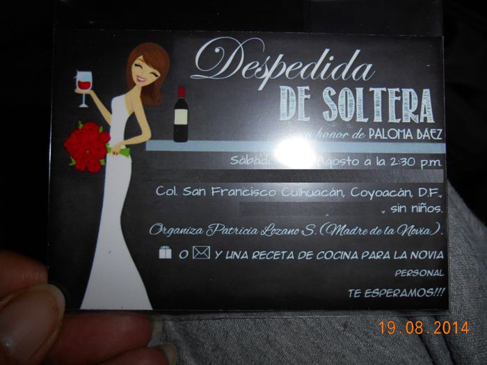 Invitaciones Despedida de Soltera