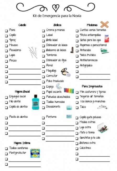 Kit de Emergencia para la Novia y el Novio1