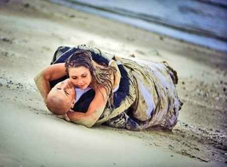 Fotografía de boda rock the frock o trash the dress