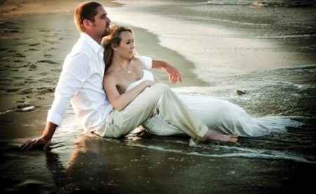 Fotografía de boda rock the frock o trash the dress