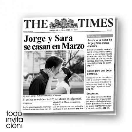 Invitaciones todo en 1 para la boda