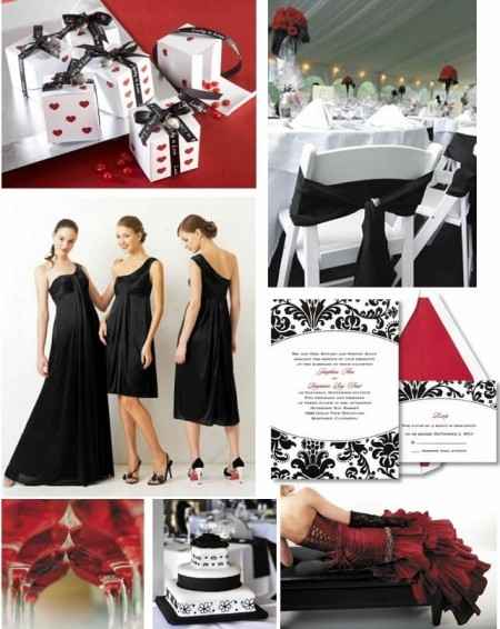 Club de la novia blanca negra y roja