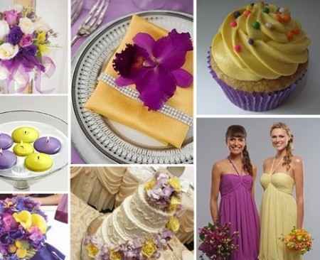 Combinación de colores para una boda color amarillo