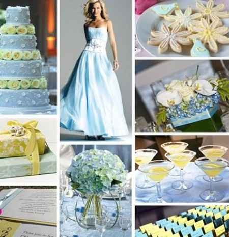 Combinación de colores para una boda color amarillo