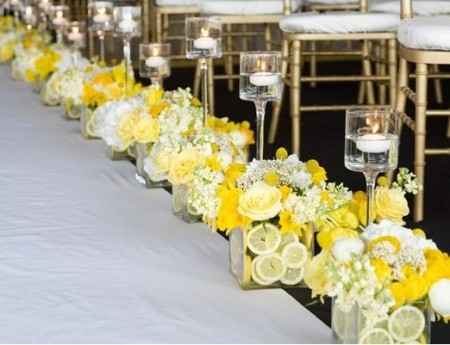Combinación de colores para una boda color amarillo