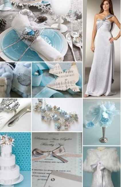 Combinación de colores para una boda color azul