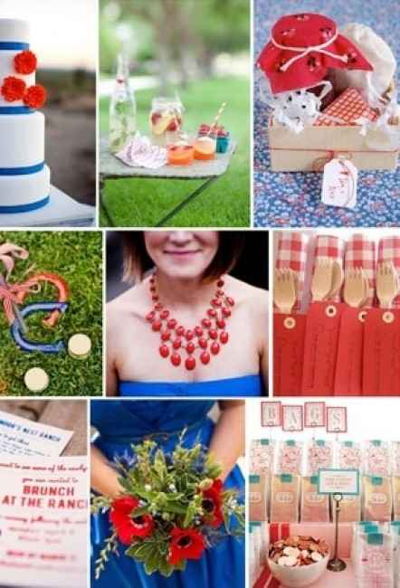 Combinación de colores para una boda color azul